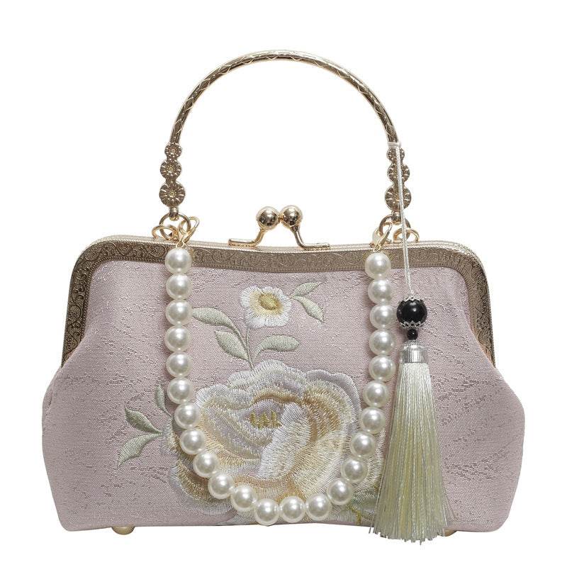 Buycenter Embroidered Han Chinese Crossbody Bag - Stylish Shell Shape - Buy Center