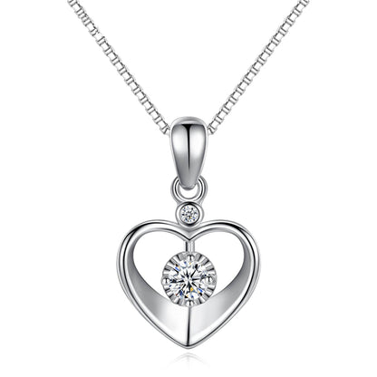 Buy Center Heart Pendant Necklace - Elegant Couple Clavicle Chain - Buy Center