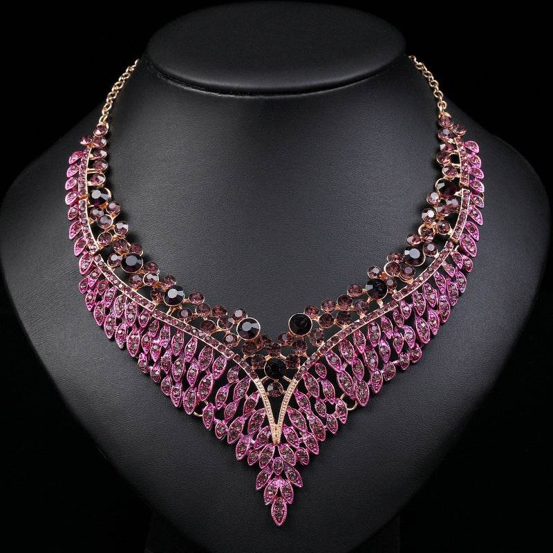 Buy Center Retro Delicate Necklace & Earrings Set - Floral Design Jewelry - Buy Center