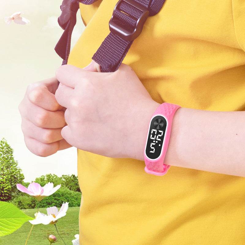 Silicone LED Children's Watch - Fun Red & White Lights, Calendar Display - Buy Center