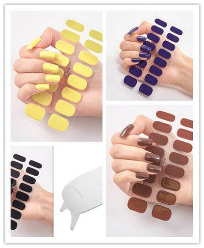 Waterproof Letter Color Nail Stickers - Long Lasting Stylish Designs - Buy Center