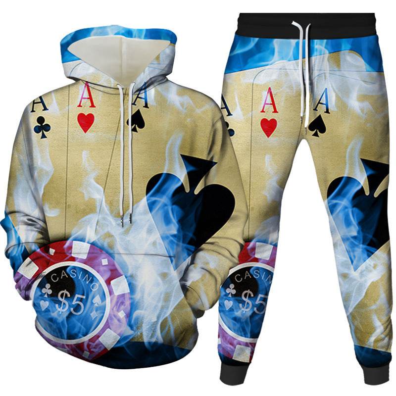 Cozy Digital Print Hooded Pajama Set for Men & Women - Stylish Comfort - Buy Center