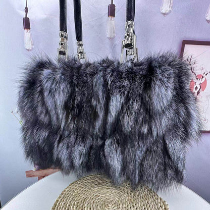 Buycenter Fox Fur Tote Bag for Women - Stylish Autumn & Winter Accessory - Buy Center