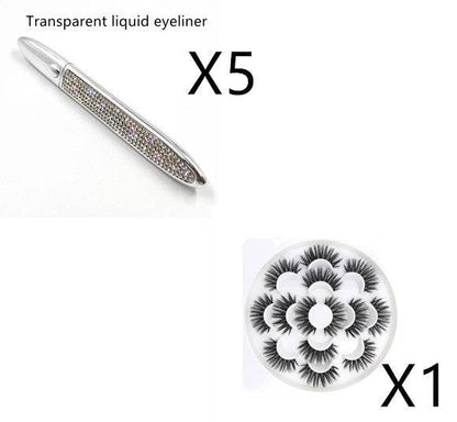 Multicolor Self-Adhesive Eyeliner False Eyelashes - Easy Application & Versatile Styles - Buy Center