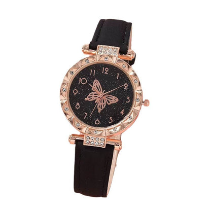 Buycenter Women's Quartz Watch Set - Elegant Black with Bracelets - Buy Center