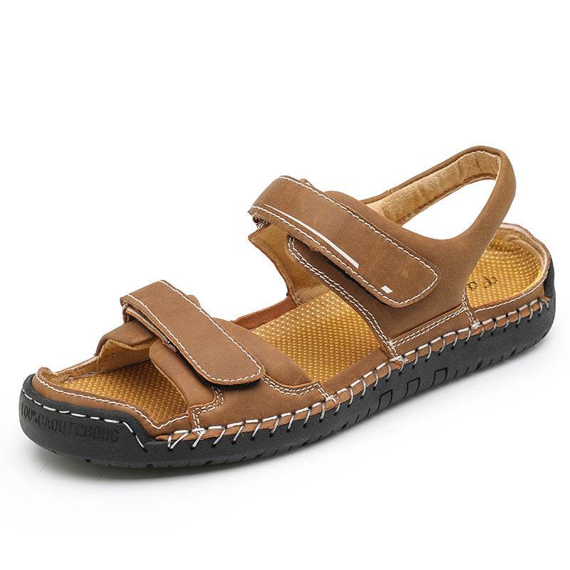Trendy Men's Casual Leather Sandals - Comfortable PU & Durable Rubber Sole - Buy Center