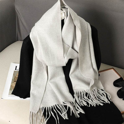 Solid Color Cashmere-like Scarf for Women - Warm, Quick-Drying Shawl - Buy Center