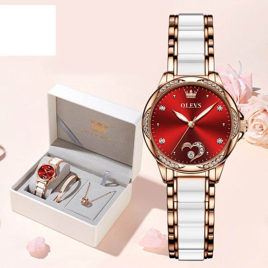 Fashion Automatic Mechanical Ladies Watch - Waterproof & Luminous Design - Buy Center