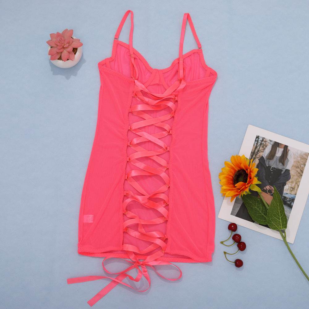 Buycenter Steel Ring Mesh Camisole - Backless Body-Shaping Bodysuit - Buy Center