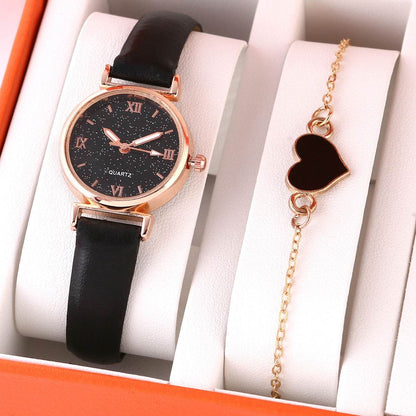Elegant Lady Heart Bracelet Quartz Watch - Stylish & Lightweight Design - Buy Center