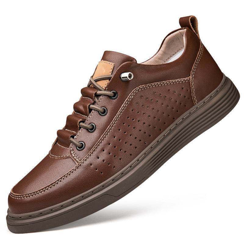 Men's Plus Size Leather Skateboard Shoes - Comfort & Retro Style 2025 - Buy Center