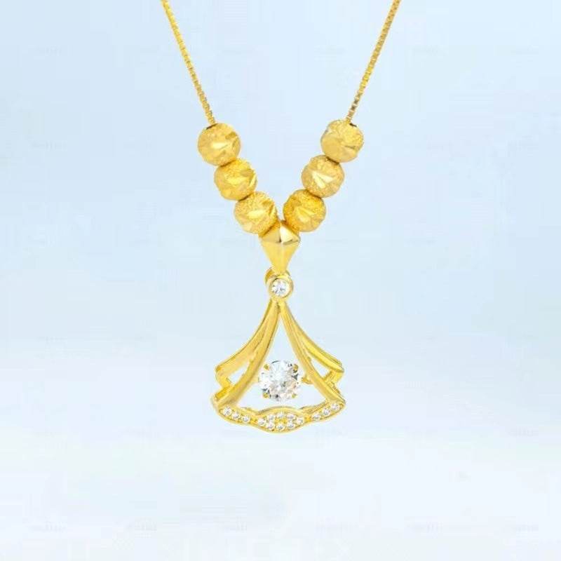 Small Skirt Ginkgo Leaf Necklace - Stylish Copper Pendant for Women - Buy Center