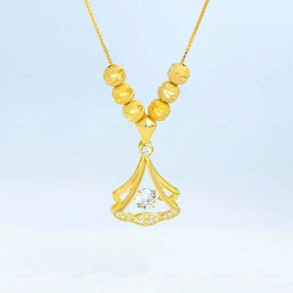 Small Skirt Ginkgo Leaf Necklace - Stylish Copper Pendant for Women - Buy Center