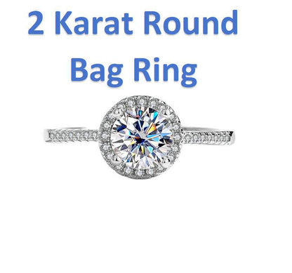 Buycenter S925 Sterling Silver Moissanite Ring Necklace Set - Elegant Design - Buy Center