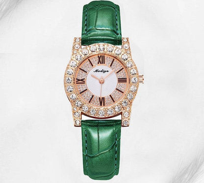 Women's Korean-Style Quartz Watch - Diamond Roman Scale Design 2025 - Buy Center