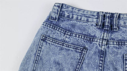 Men's Multi-pocket Washed-out Jeans - Casual Denim Trousers for All Seasons - Buy Center