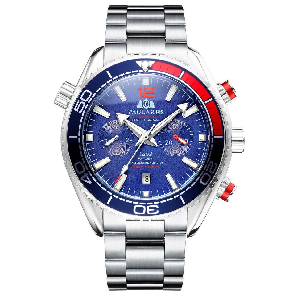 Multifunctional Men's Mechanical Watch - Luminous, Waterproof, Steel Band - Buy Center