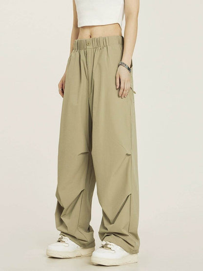 Vintage Pleated Cargo Pants for Men - Stylish Casual Comfort in Grey & Khaki - Buy Center
