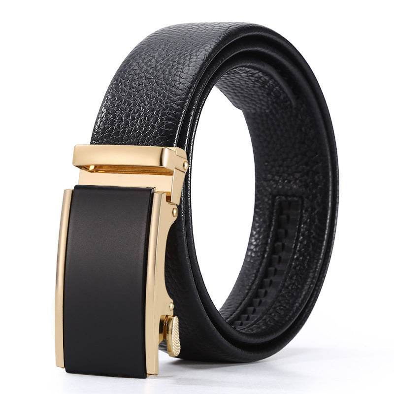 Men's Automatic Leather Buckle Belt - Premium Stylish Business Accessory - Buy Center