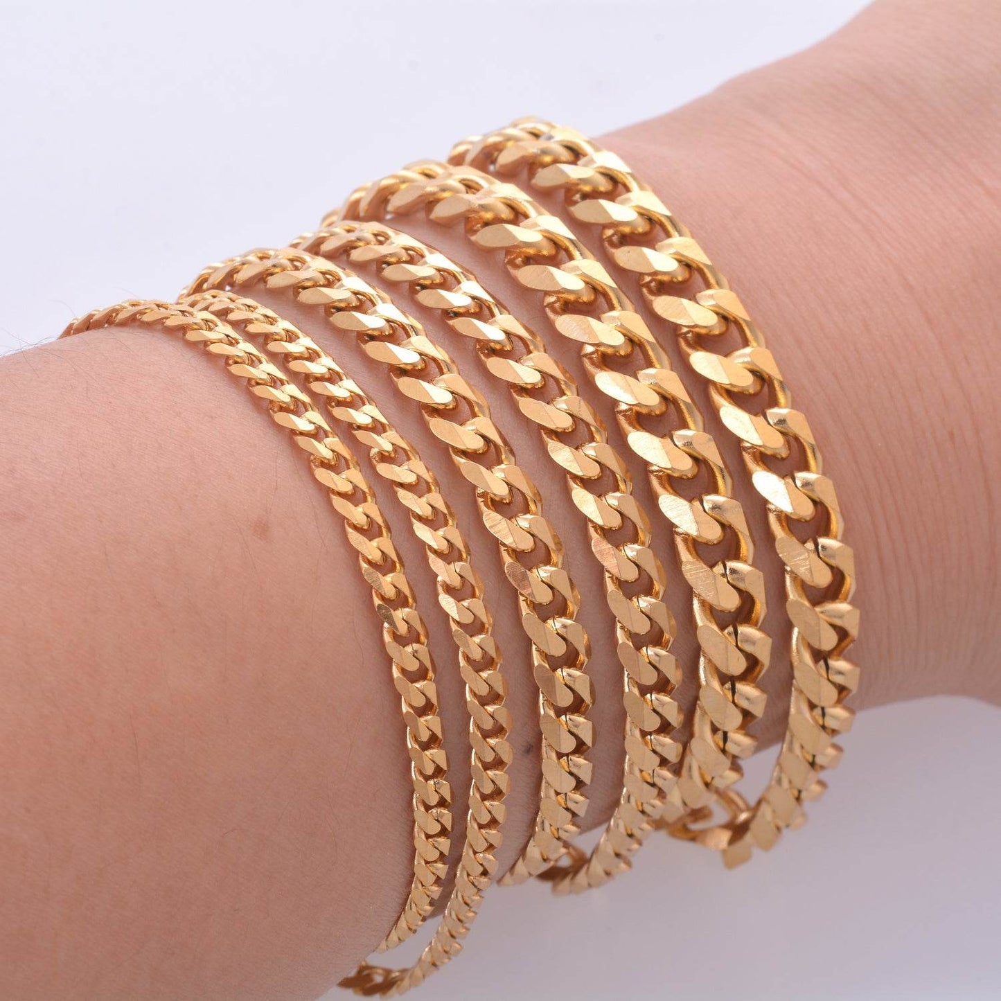 Stainless Steel Six-Sided Keel Chain - Adjustable Modern Men's Jewelry - Buy Center