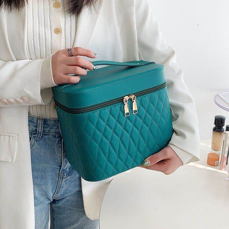 Buycenter Double-Layer Cosmetic Bag with Mirror - Large Capacity Storage - Buy Center