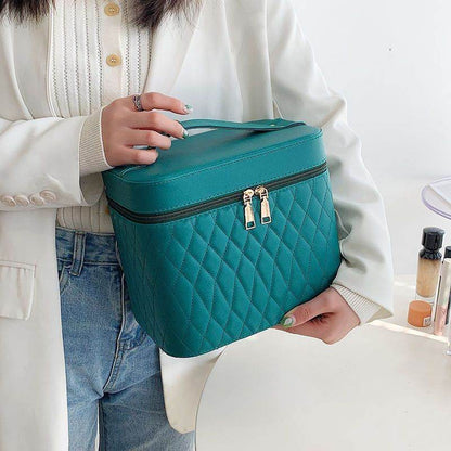 Buycenter Double-Layer Cosmetic Bag with Mirror - Large Capacity Storage - Buy Center