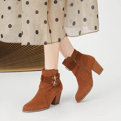 Stylish Women's Suede Ankle Boots - Comfortable & Elegant Fashion 2025 - Buy Center