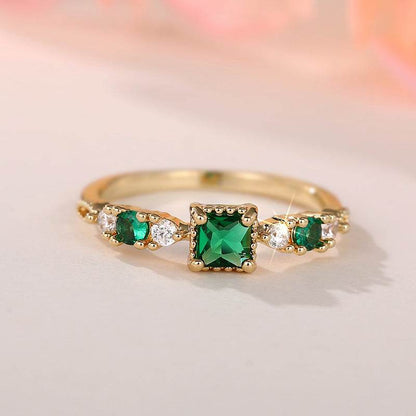 Buycenter Geometric Female Ring - Fashionable Yellow Gold Copper Jewelry - Buy Center