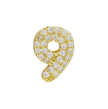 18K Zircon Brass Year Pendant Charm 2025 - DIY Jewelry Craft Accessory - Buy Center