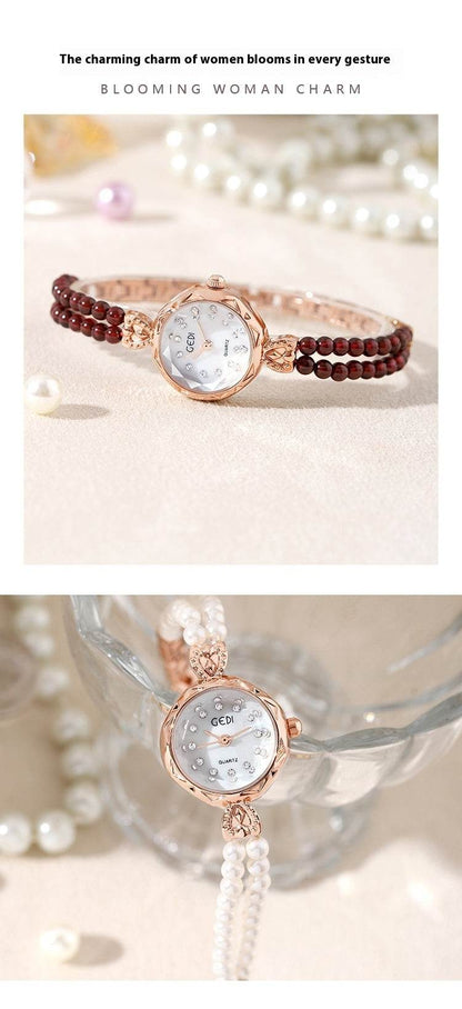 Women's Luxury Pearls Strap Watch - Unique Round Beads, Modern Style - Buy Center