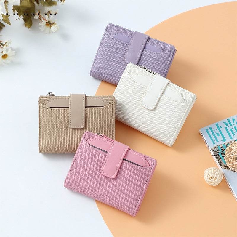 Women's Solid Color Leather Wallet - Stylish, Compact & Durable Accessory - Buy Center