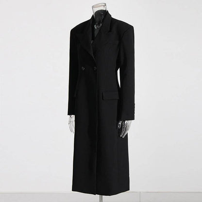 Buycenter Elegant Black Trench Coat - Women's Fashionable Outerwear - Buy Center