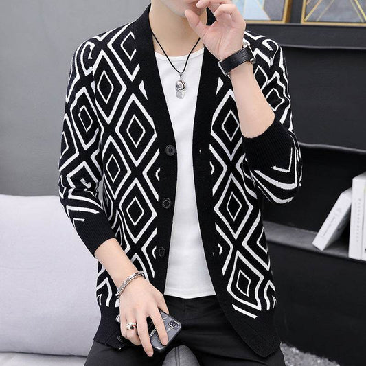 Buycenter High-End Knitted Cardigan Sweater for Men – Slim Fit, Casual Style - Buy Center