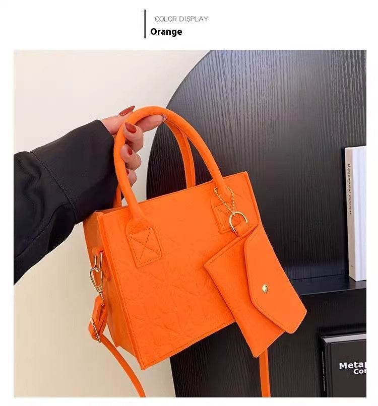 Buycenter Women's Fashion Felt Handbag - Stylish Small Shoulder Bag - Buy Center