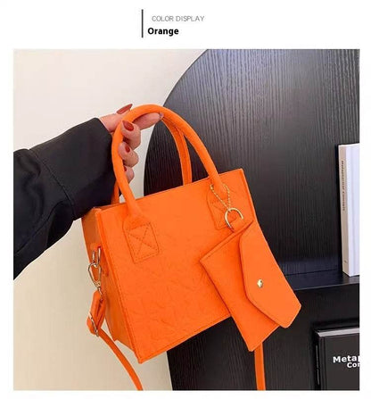 Buycenter Women's Fashion Felt Handbag - Stylish Small Shoulder Bag - Buy Center