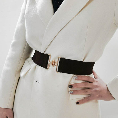 Women's Elastic Belt with Simple Buckle - Stylish & Adjustable for Any Outfit - Buy Center