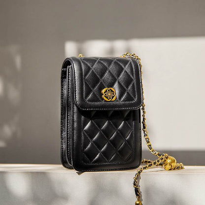 Buycenter Women's Mini Messenger Bag - Genuine Leather Fashion Pouch - Buy Center