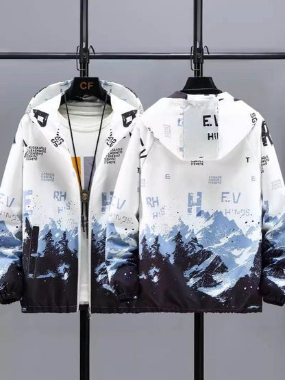 Buycenter Hooded Casual Men's Jacket - Trendy Striped Design in 2025 - Buy Center