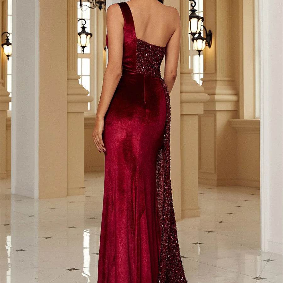 Buycenter Strapless Evening Dress - Airy Burgundy & Dark Blue Options - Buy Center