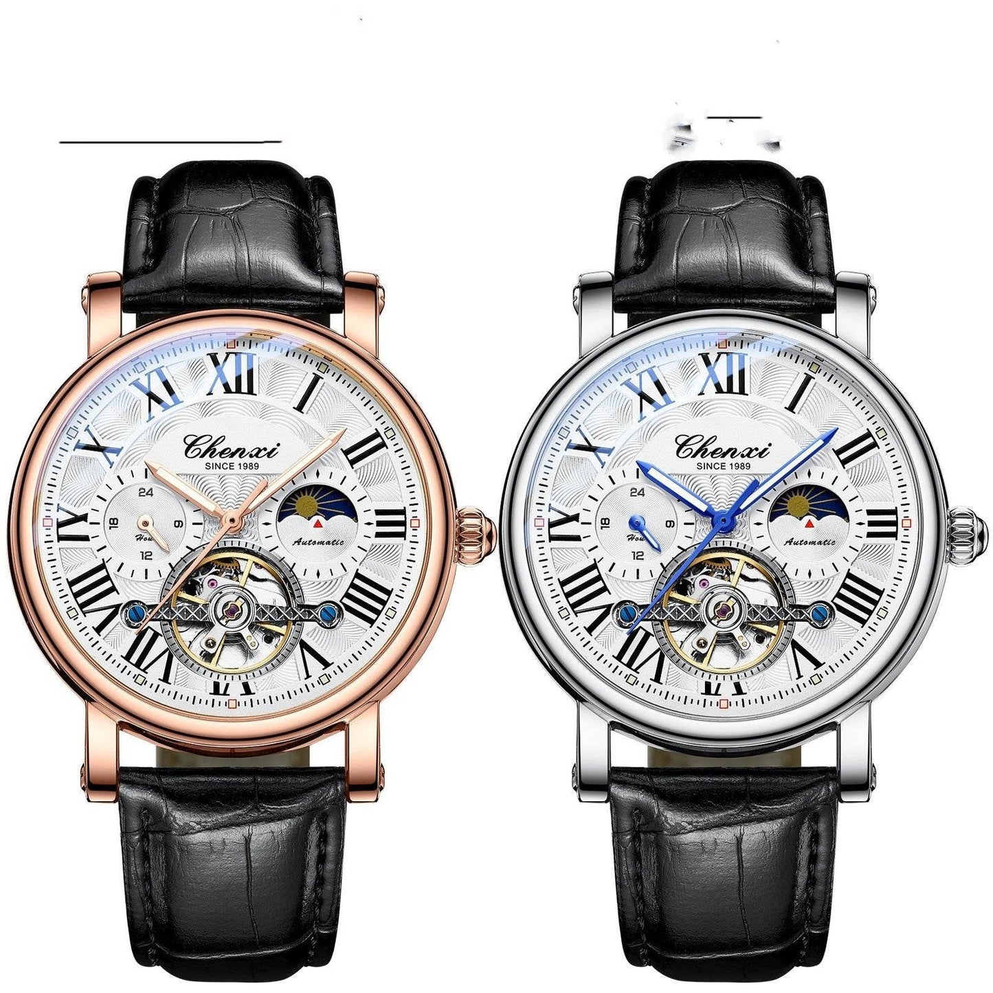 Men's High-End Waterproof Mechanical Watch - Luminous Hollow Flywheel Design - Buy Center