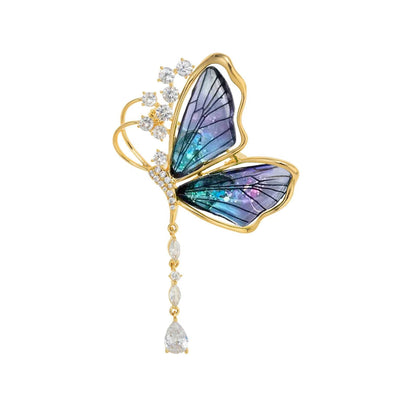Buycenter Translucent Butterfly Tassel Brooch - Elegant Gift for Weddings - Buy Center