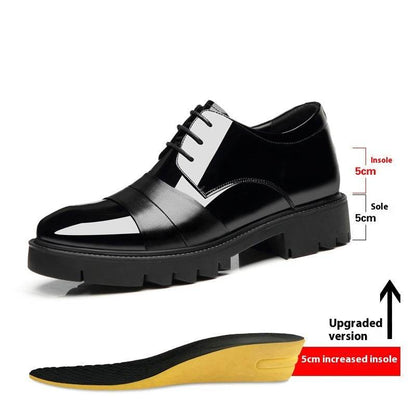 Men's Height Increasing Insole Shoes - 10cm Platform for Business Style - Buy Center