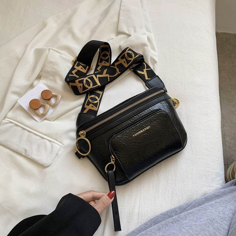 Trendy Chest Bag for Students - Stylish PU Crossbody Shoulder Bag - Buy Center