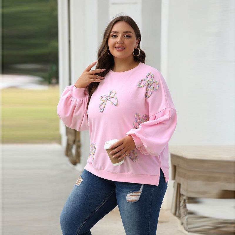 Winter Loose Crew Neck Pullover Sweatshirt - Trendy Lantern Sleeve Style - Buy Center