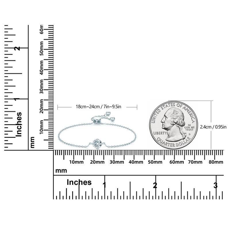 Buy Center Classic Moissanite Bracelet - Elegant 925 Silver Four-Claw Design - Buy Center