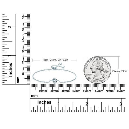 Buy Center Classic Moissanite Bracelet - Elegant 925 Silver Four-Claw Design - Buy Center