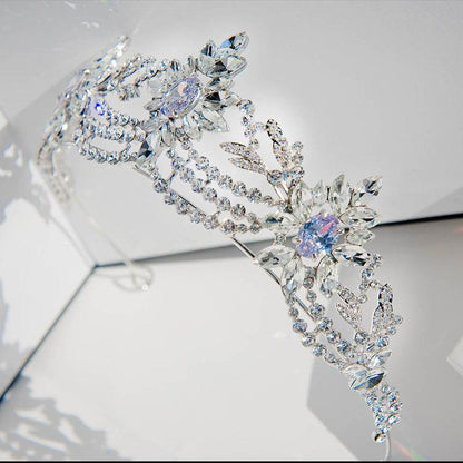 Elegant Zirconia Bridal Crown - European-American Hair Jewelry for Weddings - Buy Center