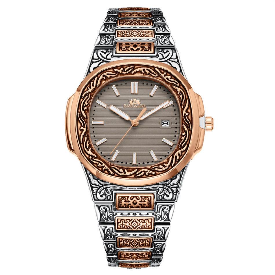 Carved Quartz Parrot Calendar Watch - Glow-in-the-Dark Waterproof Style - Buy Center