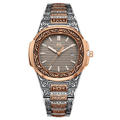 Carved Quartz Parrot Calendar Watch - Glow-in-the-Dark Waterproof Style - Buy Center