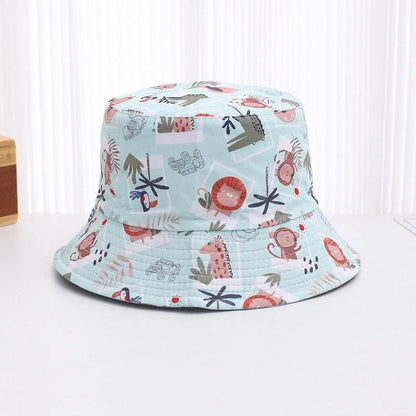 Cute Children's Printed Sunscreen Hat - Stylish Cotton Fedora for UV Protection - Buy Center